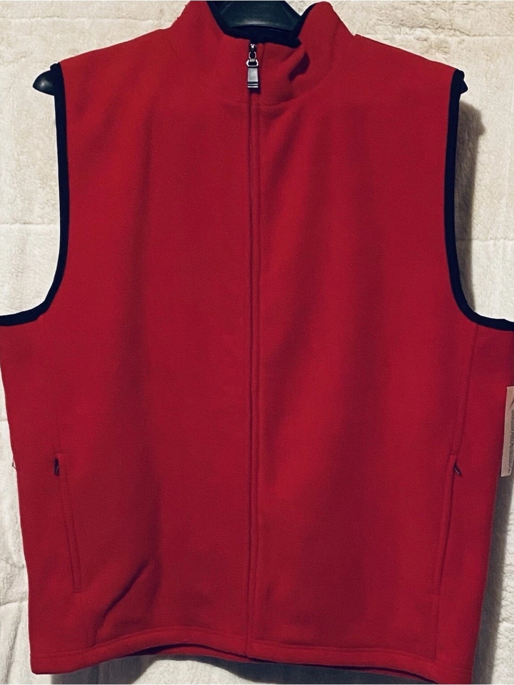 Men's WINNER’s Red Fleece Vest - Lightweight Zip Front Competition Grade Size XL